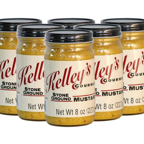 Kelley's Gourmet Stone Ground Mustard- 8.0 Ounce (Pack of 6)